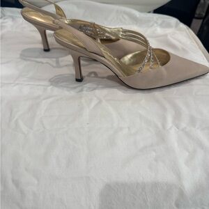 Elegant Cream Slingback Heels